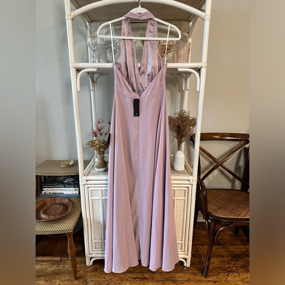 Lulus This Very Moment Dusty Lavender Halter Backless Maxi Dress - Picture 2 of 7